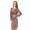 Damen Kleid Wickelkleid Langarm Raffungen V-Ausschnitt; Cappuccino/2XL/3XL