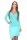 Damen Kleid Wickelkleid Langarm Raffungen V-Ausschnitt; Mintgrün/2XL/3XL