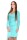 Damen Kleid Wickelkleid Langarm Raffungen V-Ausschnitt; Mintgrün/2XL/3XL