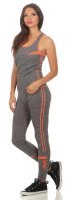 Damen Yoga Sport Set Zweiteiler Fitness Hose Leggings;