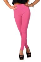 Leggings Hoher Bund mit Taschen Baumwolle; Rosa L/40