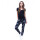 Damen Jogging Sport Hose mit Taschen Camouflage; Schwarz/S