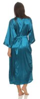 Damen langes Kimono Nachtmantel Seidenrobe Morgenmantel, S M L XL 2XL