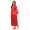 Damen langes Kimono Nachtmantel Seidenrobe Morgenmantel,  Rot S