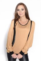 Damen Bluse Langarm Tunika Oberteil Shirt Pullover;