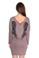 Damen Minikleid, Langarm; Cappucino 2XL/3XL