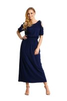 Damen Kleid Elegant 3/4 Arm Schulterfrei;