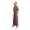 Damen Kleid Elegant 3/4 Arm Schulterfrei; Cappucino L/XL