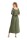 Damen Kleid Elegant 3/4 Arm Schulterfrei; Khaki M/L