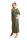 Damen Kleid Elegant 3/4 Arm Schulterfrei; Khaki L/XL