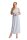 Damen Kleid Elegant 3/4 Arm Schulterfrei; Graumeliert S/M