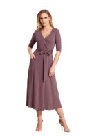 Damen Kleid 3/4 Arm Abendkleid mit V-Ausschnitt...