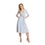 Damen Kleid 3/4 Arm Abendkleid mit V-Ausschnitt...