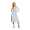 Damen Kleid 3/4 Arm Abendkleid mit V-Ausschnitt Cocktailkleid lang; Graumeliert/2XL/3XL