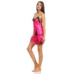 Damen Nachtwäsche Pyjama Set Kurz aus Satin & Spitze; S M L XL 2XL 3XL