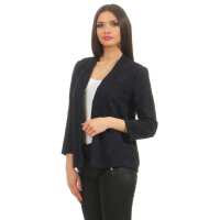 Damen Blazer Kurzjacke Jacke; Dunkelblau/Schwarz XS