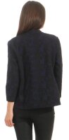 Damen Blazer Kurzjacke Jacke; Dunkelblau/Schwarz M