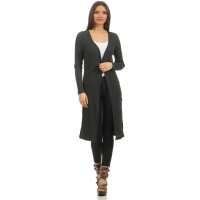 Damen Cardigan Jacke Strickjacke Langarm; Grafit M