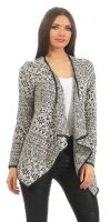 Strickjacke Sweats Poncho Umhang Cardigan Jacke; Muster 2 S