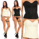 2er Set Damen Corsett Bustier zum Schnürren hinten,...