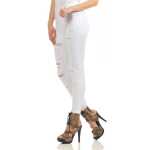 Destroyed Treggings Jeggings Hüfthose Stretch Slimfit Hose Skinny;