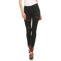 Destroyed Treggings Jeggings Hüfthose Stretch...