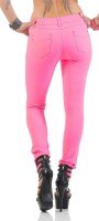 Damen Jeggings Hüfthose  Pink XL/42