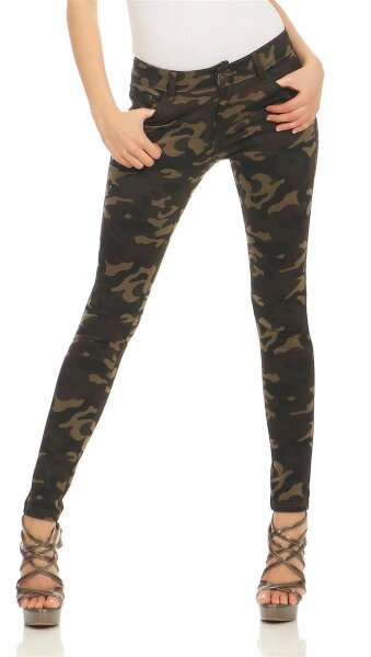 Damen Jeggings Hüfthose  Tarnmuster M/38