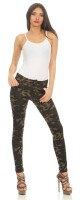 Damen Jeggings Hüfthose  Tarnmuster M/38