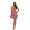 Damen kurzes Satin Negligé Nachtkleid Nachthemd Satin; Altrosa S