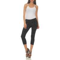 Damen Leggings 3/4 Capri mit Muster; Muster 1/XL