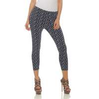 Damen Leggings 3/4 Capri mit Muster; Muster 2/L