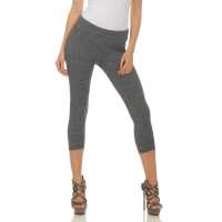 Damen Leggings 3/4 Capri mit Muster; Muster 9/XL