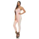 Damen Rückenfrei Slim Sommer Overall Catsuit Hosenanzug Jumpsuit Playsuit,