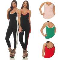 Damen Rückenfrei Slim Sommer Overall Catsuit...