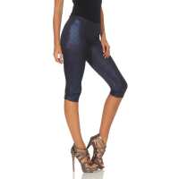 Damen 3/4 Leggings Legging Leggins Legings Hose Glanz; Muster 1 XS/S