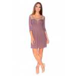 Damen Minikleid mit transparenten Einsätzen Mesh;