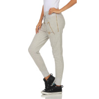 Damen Jogginghose Freizeithose; Graumeliert S