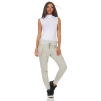 Damen Jogginghose Freizeithose; Graumeliert S