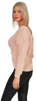 Damen V-Ausschnitt Pullover Strickpullover; S/M;