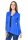 Damen Sweats Umhang Cardigan Blazer Poncho; Blau S/M