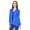 Damen Sweats Umhang Cardigan Blazer Poncho; Blau 2XL/3XL
