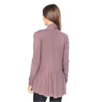 Damen Sweats Umhang Cardigan Blazer Poncho; Cappuccino 2XL/3XL