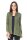 Damen Sweats Umhang Cardigan Blazer Poncho; Khaki 2XL/3XL