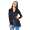 Damen Sweats Umhang Cardigan Blazer Poncho; Schwarz S/M