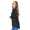 Damen Sweats Umhang Cardigan Blazer Poncho; Schwarz S/M