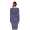 Damen Kleid Dress Langarm V-Ausschnitt ; Grafit 2XL/3XL