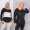 Damen Longshirt Langarm mit Muster Nieten;