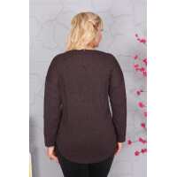 Damen Longshirt Langarm mit Muster Nieten; Muster3/S/M