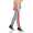 Damen Jogging Hose Sport mit Taschen Streifen;   Grau-Rot S/36